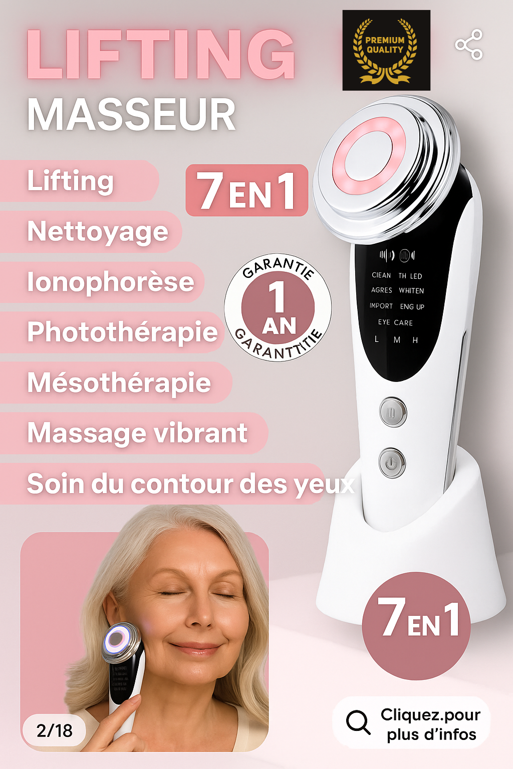 LightPro 7en1 ™ Lifting Luminothérapie